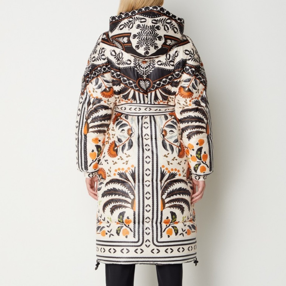 Farm Rio Palms Paradise Sand Reversible Puffer Jacket - Picture 4 of 8